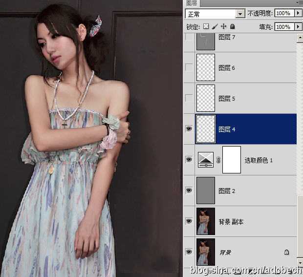 ‘Photoshop为室内人像图片调制出梦幻的暗紫色效果‘
