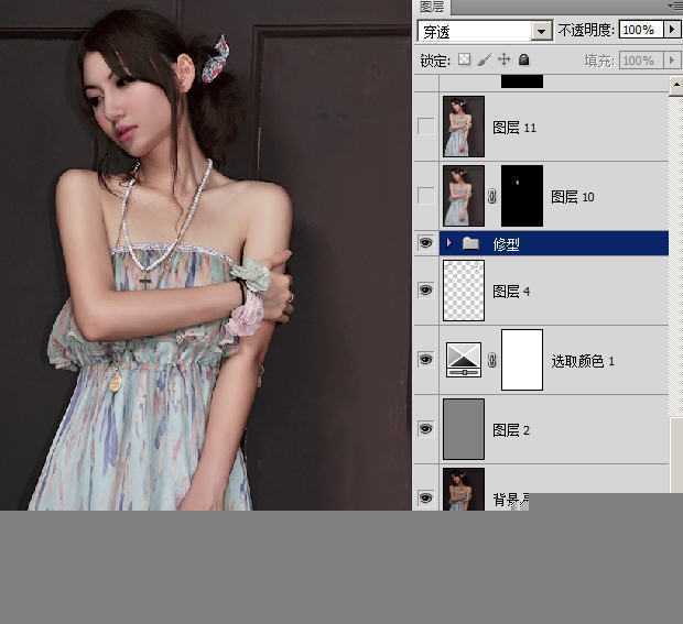 ‘Photoshop为室内人像图片调制出梦幻的暗紫色效果‘