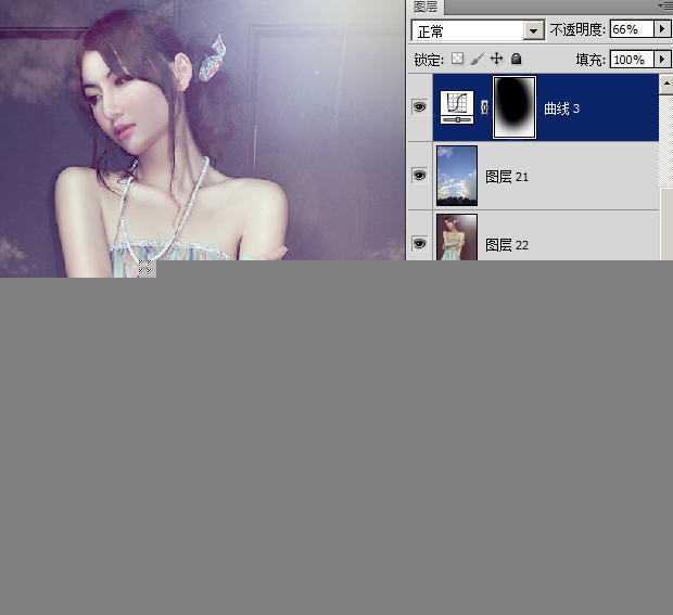 ‘Photoshop为室内人像图片调制出梦幻的暗紫色效果‘