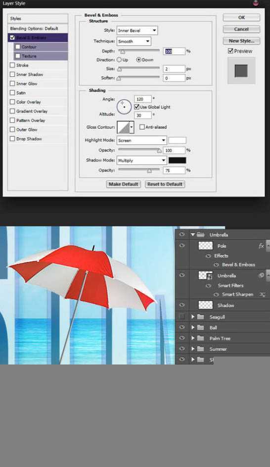 ‘Photoshop打造出休闲清爽的夏日海滩立体字‘
