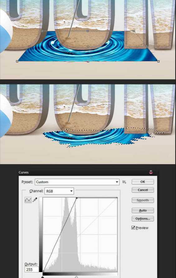 ‘Photoshop打造出休闲清爽的夏日海滩立体字‘