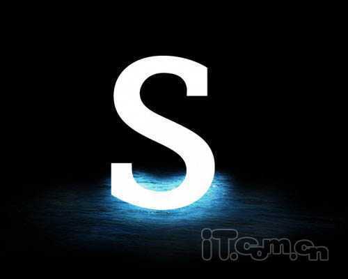 ‘Photoshop打造沾满水花的蓝色水晶字‘