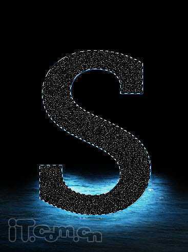 ‘Photoshop打造沾满水花的蓝色水晶字‘