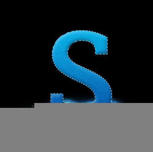 ‘Photoshop打造沾满水花的蓝色水晶字‘