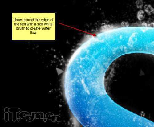 ‘Photoshop打造沾满水花的蓝色水晶字‘