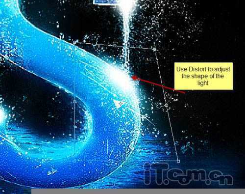 ‘Photoshop打造沾满水花的蓝色水晶字‘