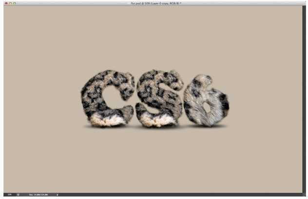 ‘PhotoShop(PS)设计打造出非常酷的毛茸茸字体效果实例教程‘