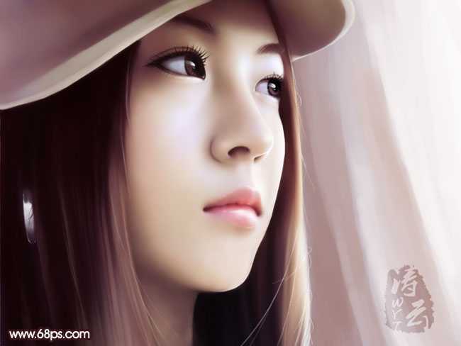 ‘Photoshop将把模糊多噪点的手机大头像制作成转手绘效果‘