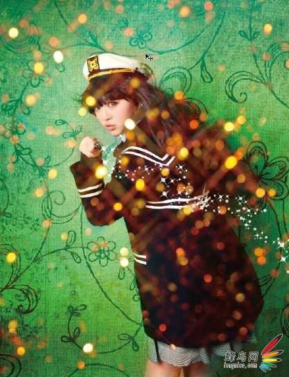 ‘PS为美女人像图片添加小元素制作成创意梦幻效果‘