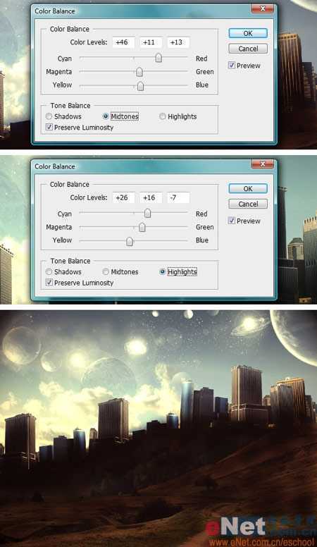 Photoshop照片合成:壮观辉煌的都市