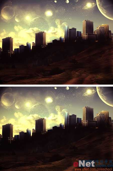 Photoshop照片合成:壮观辉煌的都市