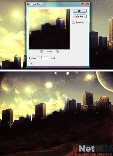 Photoshop照片合成:壮观辉煌的都市