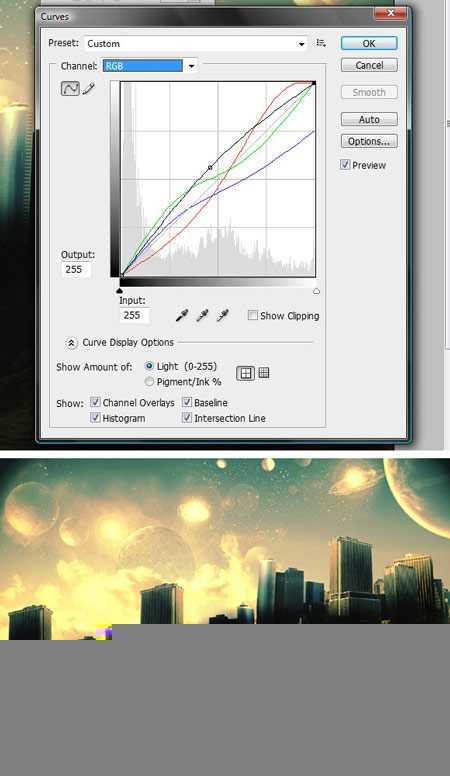 Photoshop照片合成:壮观辉煌的都市