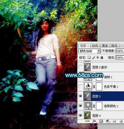 ‘photoshop快速简化及美化外景人物图片中的复杂背景‘