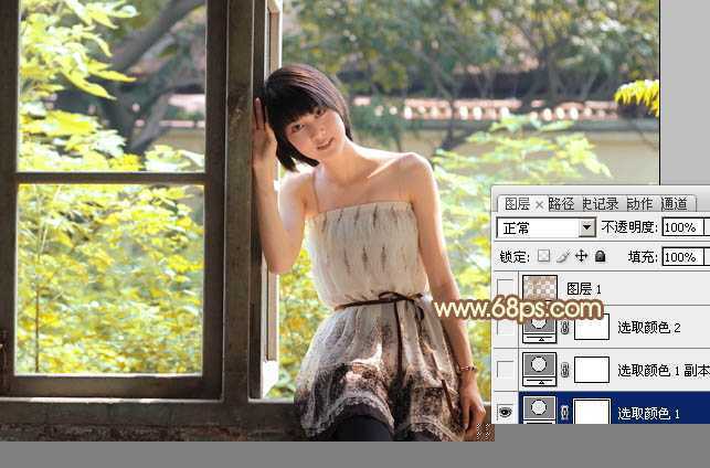 ‘Photoshop为逆光人物图片调制出漂亮的红褐色效果‘