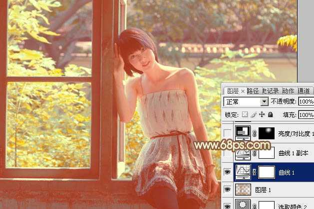 ‘Photoshop为逆光人物图片调制出漂亮的红褐色效果‘