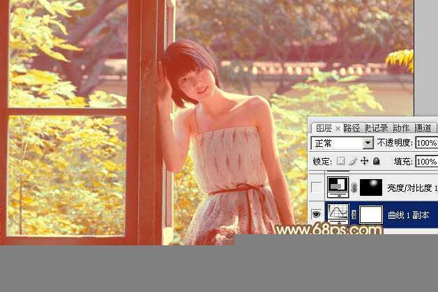 ‘Photoshop为逆光人物图片调制出漂亮的红褐色效果‘