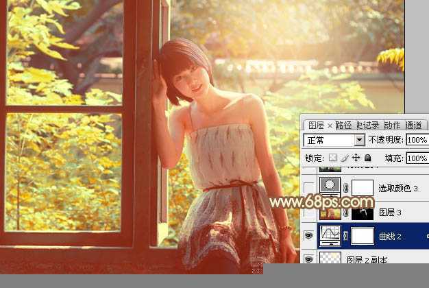 ‘Photoshop为逆光人物图片调制出漂亮的红褐色效果‘