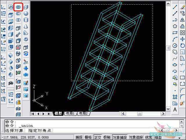 AutoCAD建模楼梯 脚本之家 AutoCAD教程
