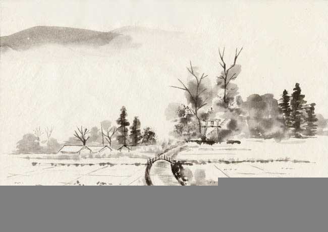 ‘Photoshop合成中国古典风格的水墨舞蹈艺术图‘