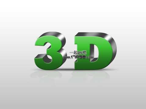 ‘photoshop设计制作3D立体金属字特效‘