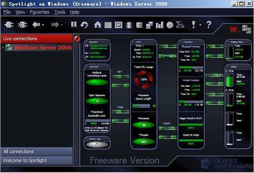 用Spotlight实时监控Windows Server 2008
