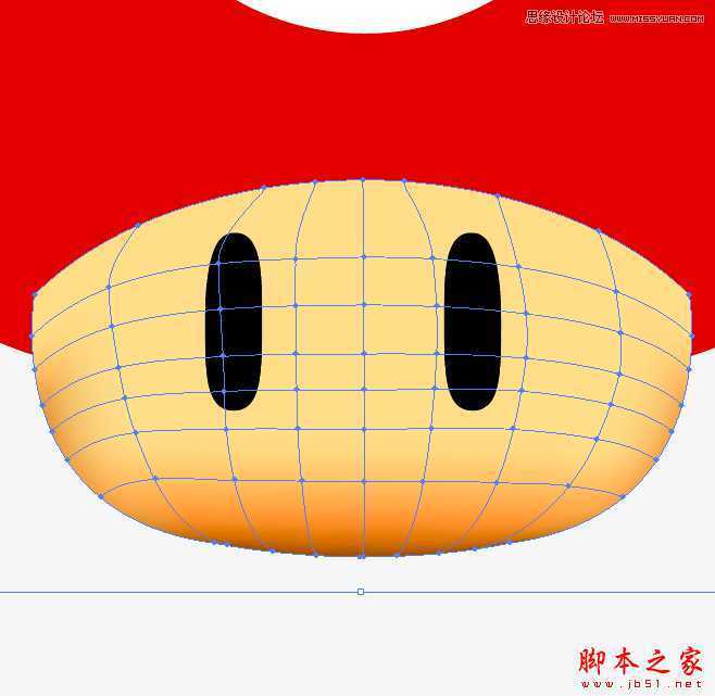 Illustrator绘制立体效果的逼真蘑菇,脚本之家
