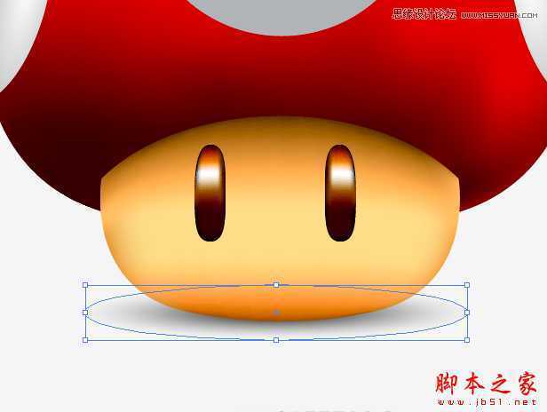 Illustrator绘制立体效果的逼真蘑菇,脚本之家