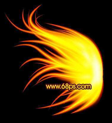 ‘Photoshop将给美女图片打造出绚丽梦幻的火焰光束翅膀效果‘