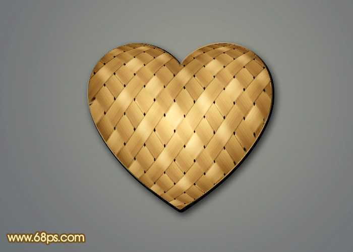 ‘Photoshop设计打造出一个逼真的竹条情人节心形‘