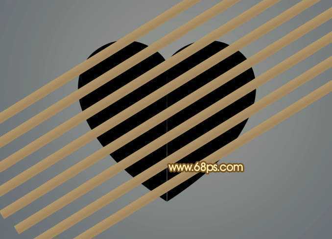 ‘Photoshop设计打造出一个逼真的竹条情人节心形‘