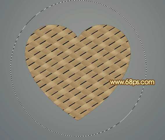 ‘Photoshop设计打造出一个逼真的竹条情人节心形‘
