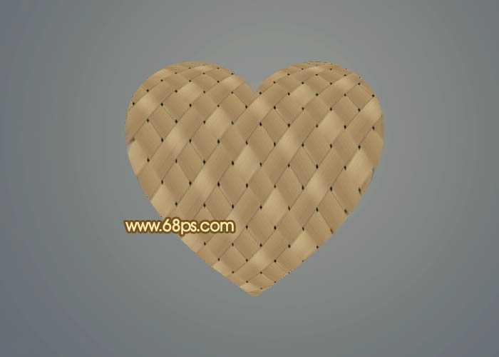 ‘Photoshop设计打造出一个逼真的竹条情人节心形‘