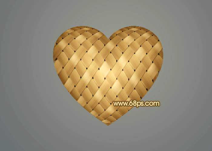 ‘Photoshop设计打造出一个逼真的竹条情人节心形‘