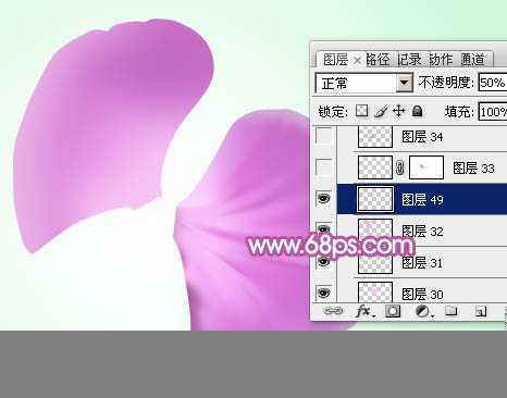 ‘Photoshop设计制作出一朵漂亮逼真的紫色蝴蝶兰‘