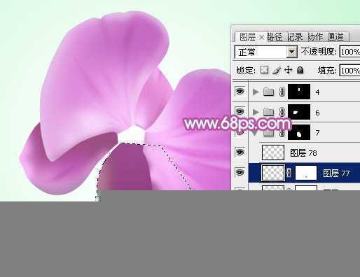 ‘Photoshop设计制作出一朵漂亮逼真的紫色蝴蝶兰‘