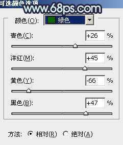 ‘Photoshop将外景人物图片调制成甜美的暗青色‘