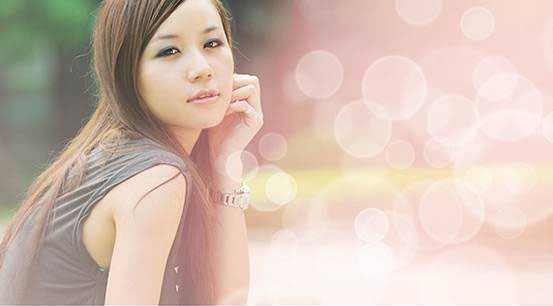 ‘ps下利用自定义画笔给图片加上梦幻的圆点光斑‘