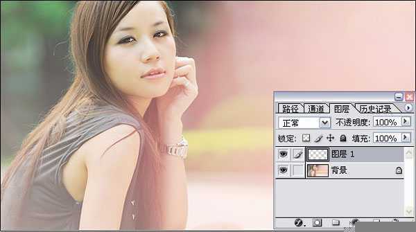 ‘ps下利用自定义画笔给图片加上梦幻的圆点光斑‘