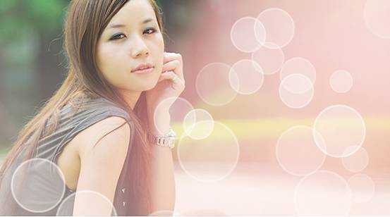 ‘ps下利用自定义画笔给图片加上梦幻的圆点光斑‘