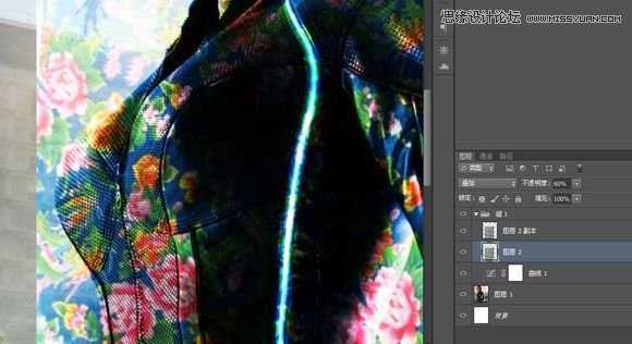 ‘使用Photoshop给黑寡妇外套添加的花纹效果‘