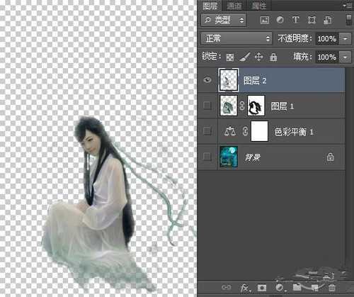 ‘Photoshop(ps)合成月夜镜湖美女图教程‘