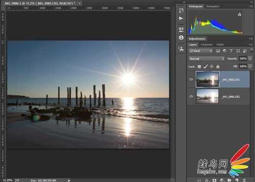 ‘ps中利用亮度蒙板进行曝光合成的基础实验‘