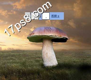 ‘photoshop合成制作出荒原里漂亮的蘑菇屋‘
