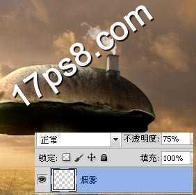‘photoshop合成制作出荒原里漂亮的蘑菇屋‘
