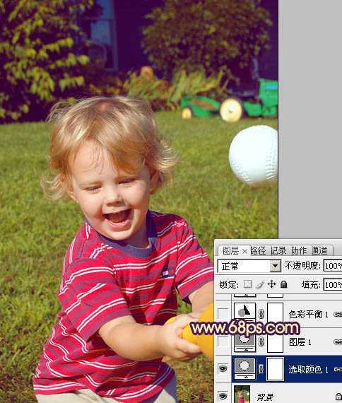 ‘Photoshop为儿童照片加上柔和阳光色‘