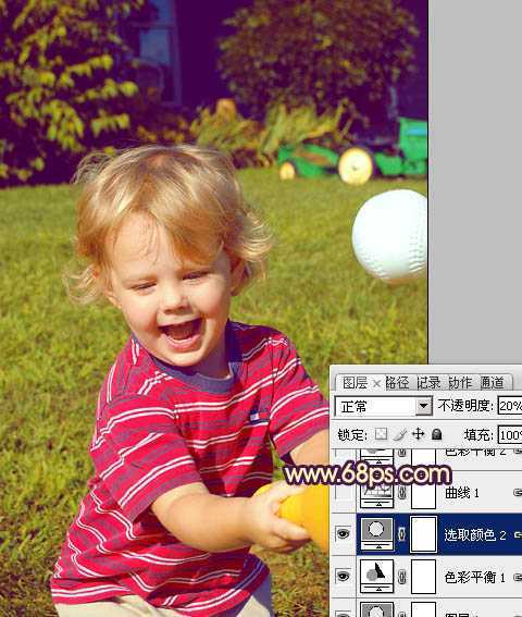 ‘Photoshop为儿童照片加上柔和阳光色‘