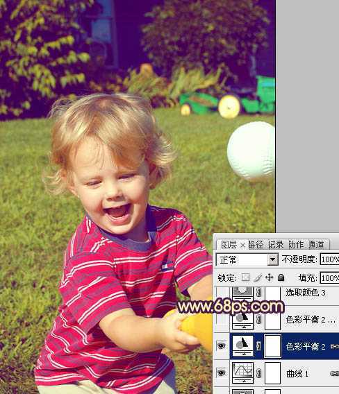 ‘Photoshop为儿童照片加上柔和阳光色‘
