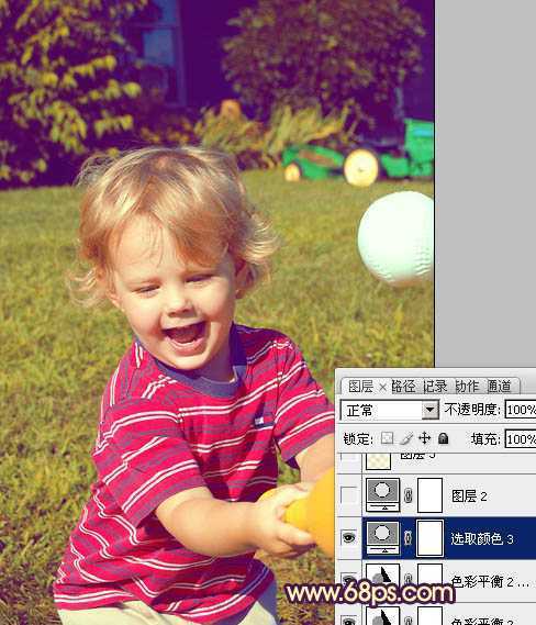 ‘Photoshop为儿童照片加上柔和阳光色‘