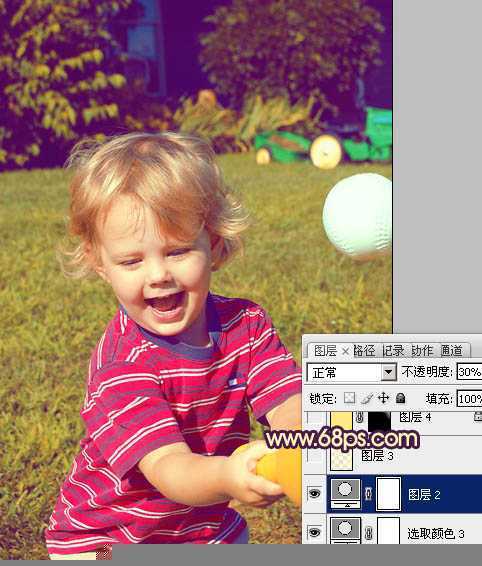 ‘Photoshop为儿童照片加上柔和阳光色‘